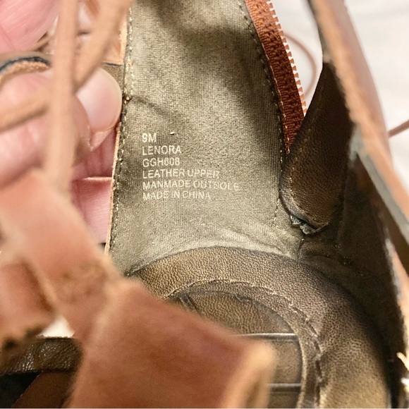 Mia Heritage Lenora Womens 9 Gladiator Sandal Light Brown Festival Lace Up - Picture 6 of 7